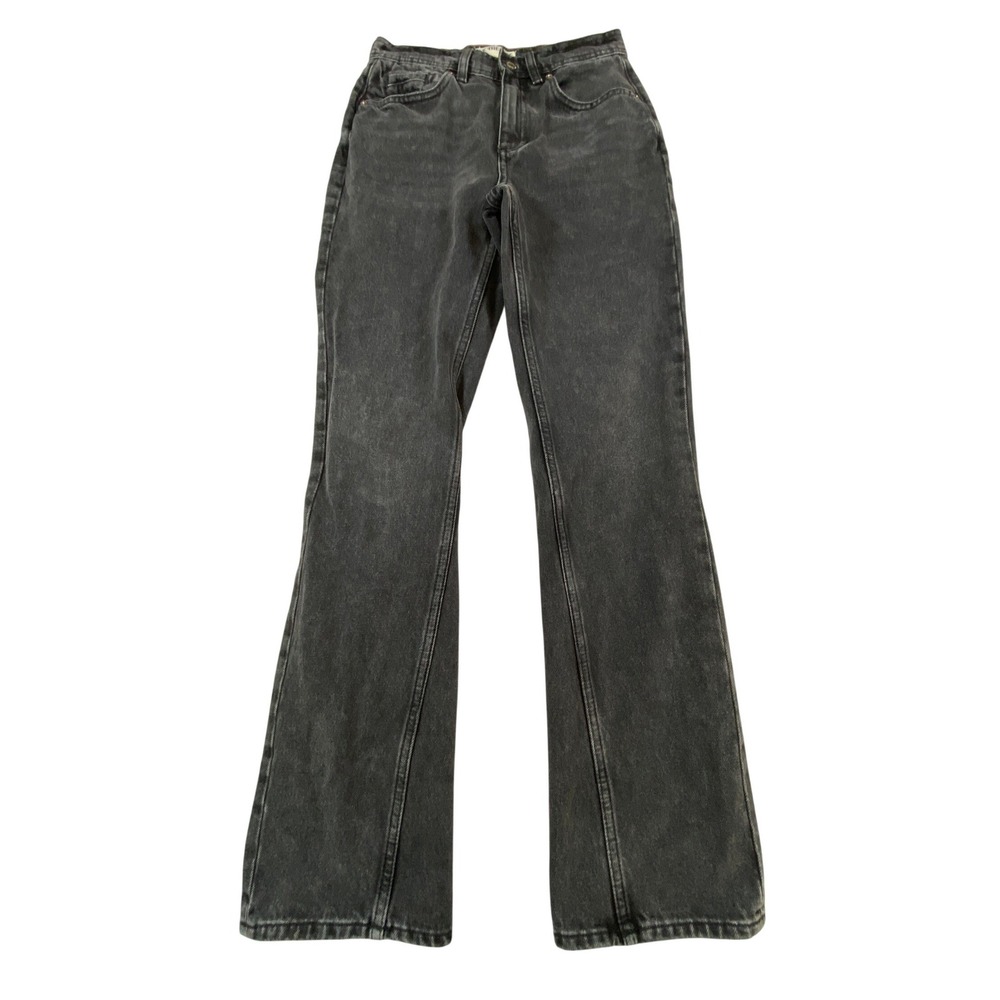 We The Free Free People Womens High Rise Flare Jeans Washed Black Size 26